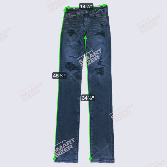 American Eagle Stacked Skinny AirFlex 360 Distressed Jeans Black 28x32 - Picture 4 of 8